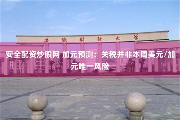 安全配资炒股网 加元预测：关税并非本周美元/加元唯一风险