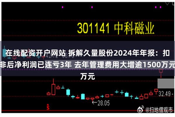 在线配资开户网站 拆解久量股份2024年年报：扣非后净利润已连亏3年 去年管理费用大增逾1500万元