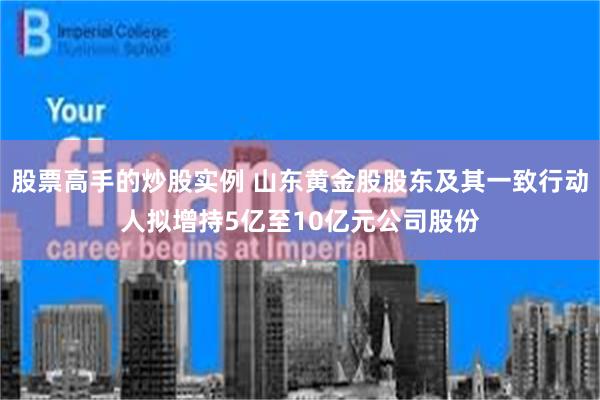 股票高手的炒股实例 山东黄金股股东及其一致行动人拟增持5亿至10亿元公司股份