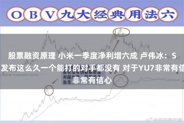 股票融资原理 小米一季度净利增六成 卢伟冰：SU7发布这么久一个能打的对手都没有 对于YU7非常有信心